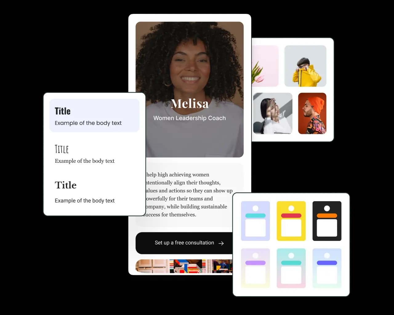 Buffer Start Page social bio with custom theming, images, and links.
