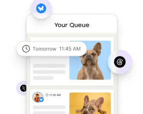 Buffer mobile app with multiple social media accounts and a publishing queue.