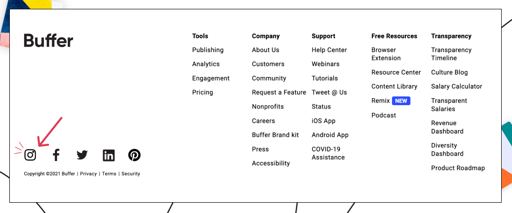 buffer footer