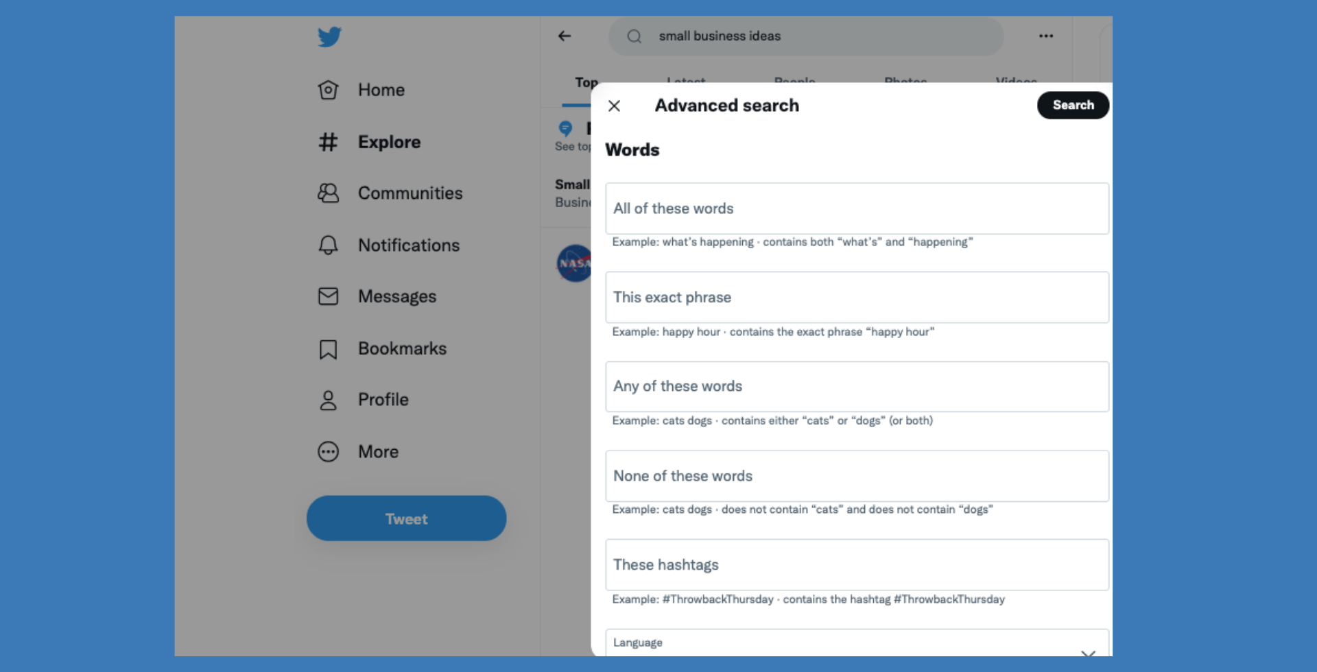 How to: Advanced search on Twitter