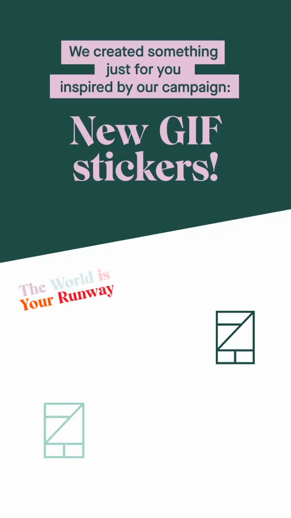 Rent the Runway's Sticker GIF