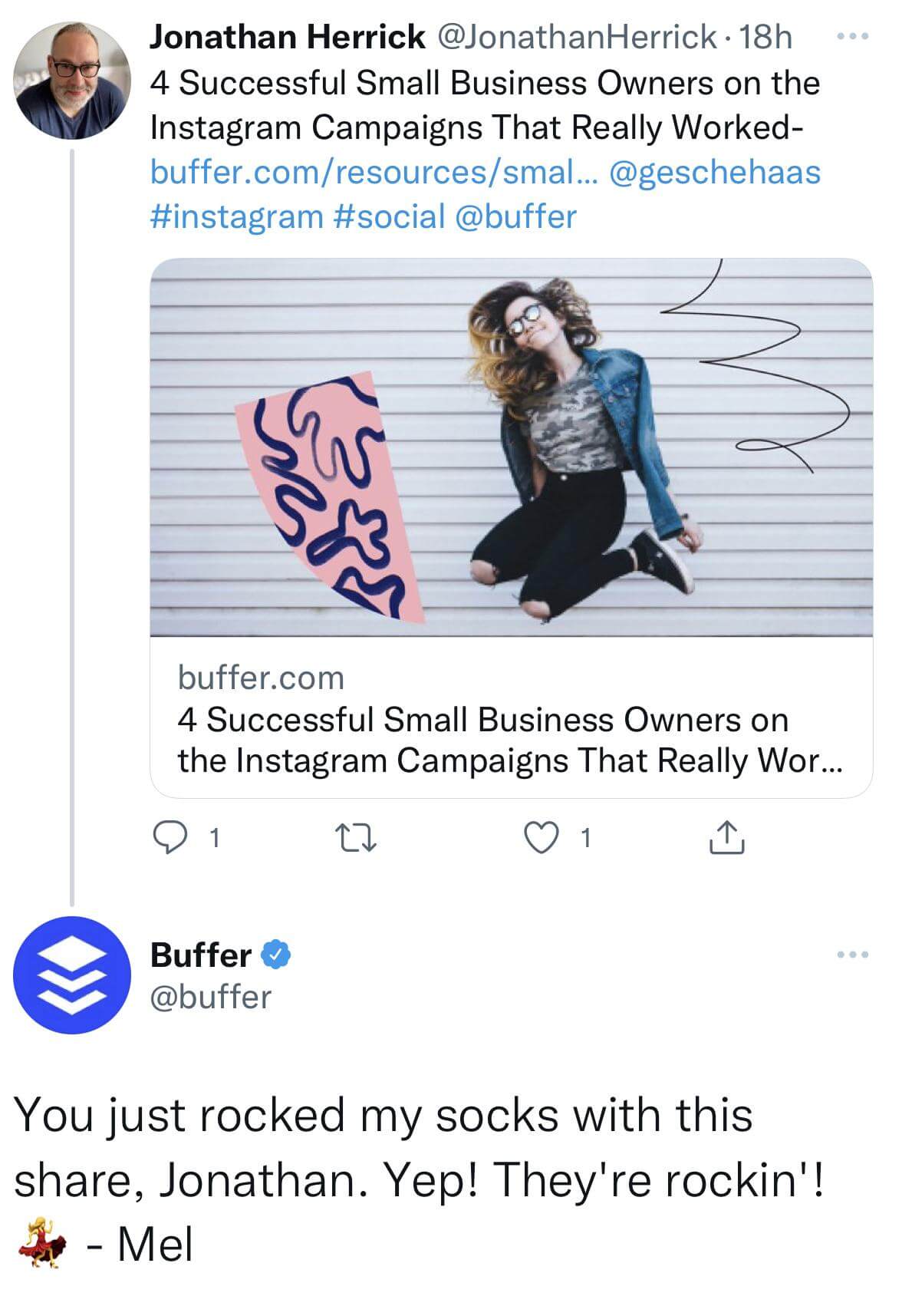 Screenshot of a Buffer Tweet