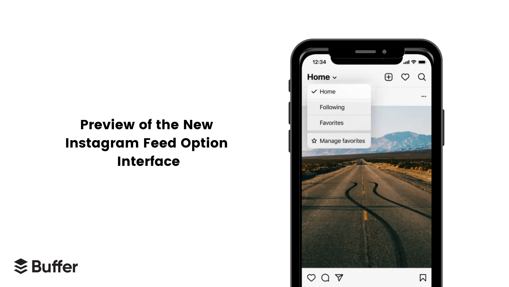 Preview of the New Instagram Feed Option Interface (Home, Following, Favorites)
