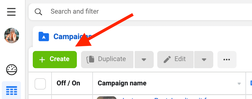 Create Button on Facebook's Ad Manager