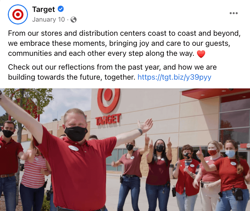 Screenshot of a Target tweet