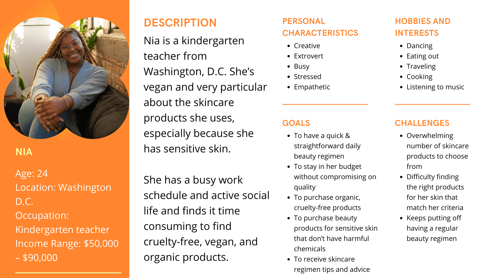 Example of a user persona