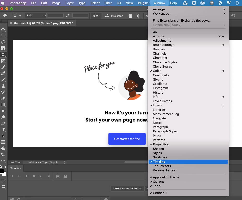 Screenshot of Adobe Photoshop