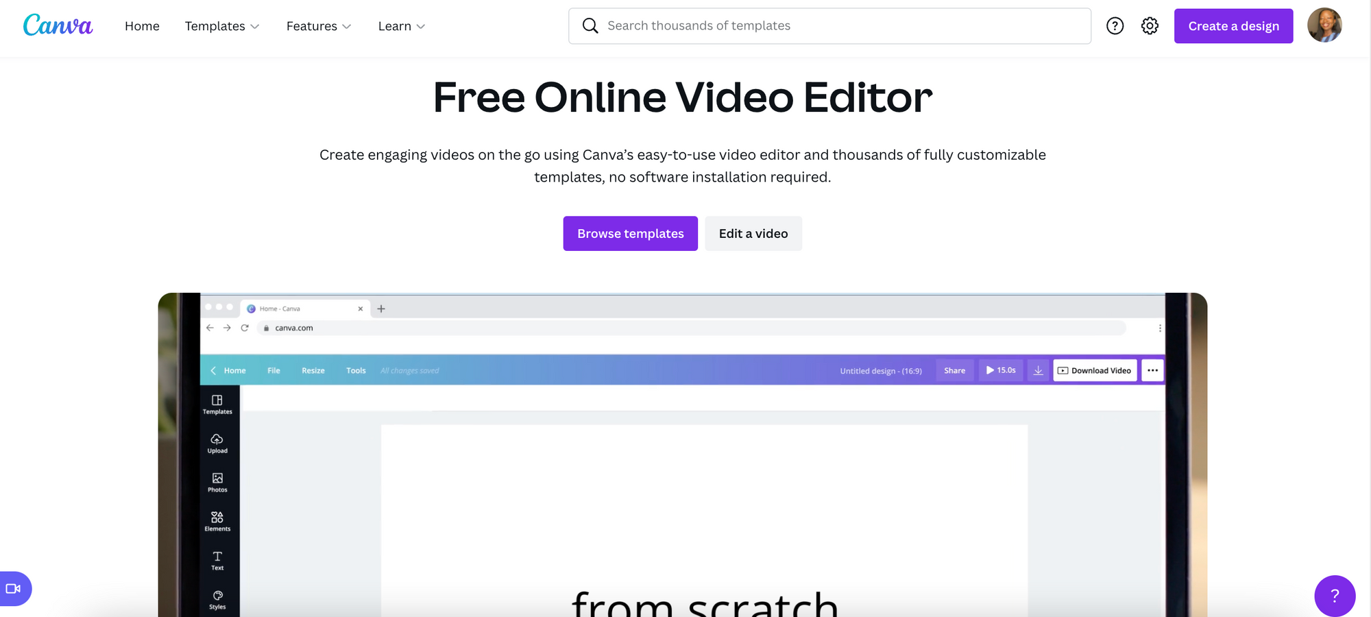 Free Design, Photo, and Video Tool