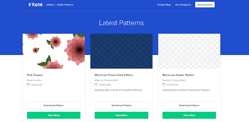 Subtle patterns homepage