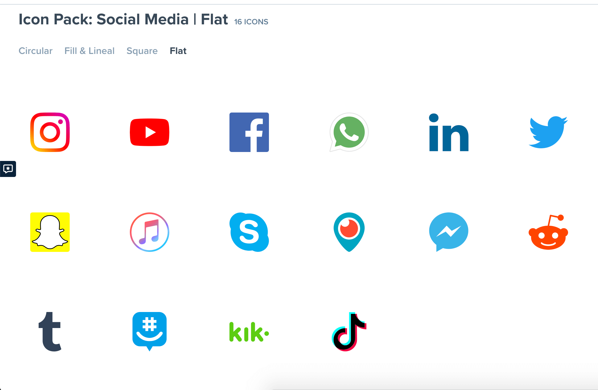 social media round logos vector