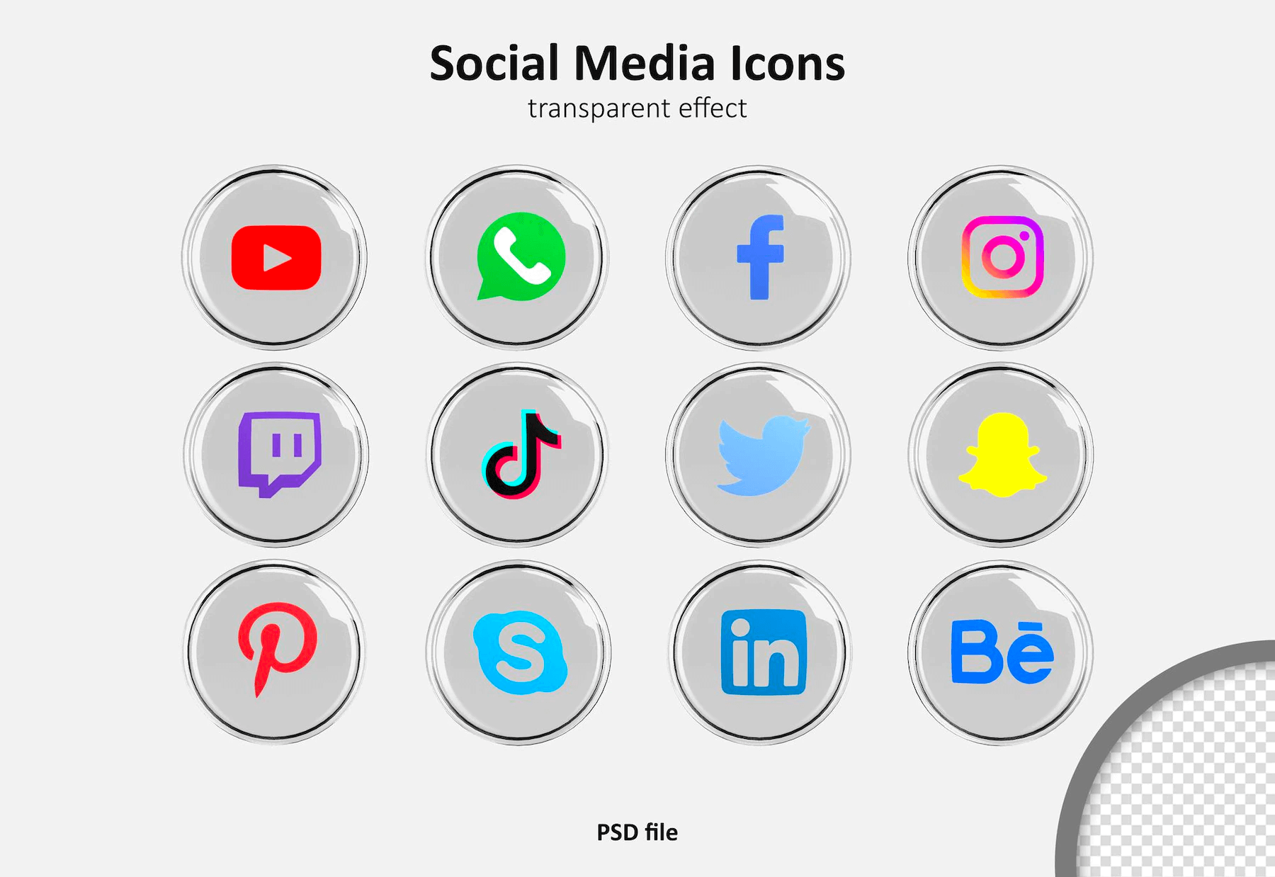 social media buttons vector