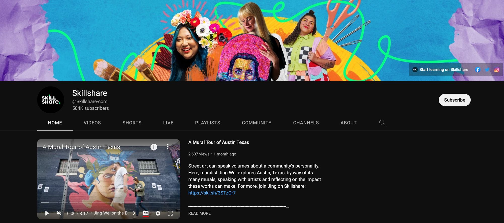 nice youtube channel art