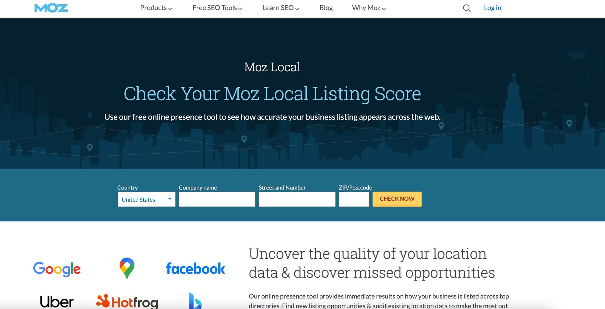 moz local listing score