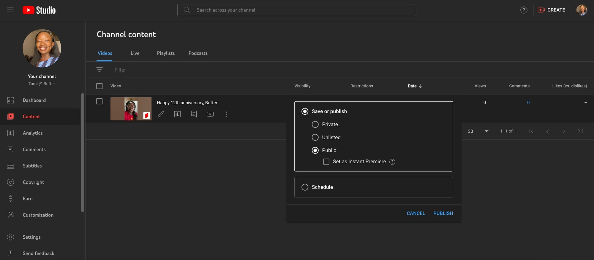 How to Schedule Youtube Shorts