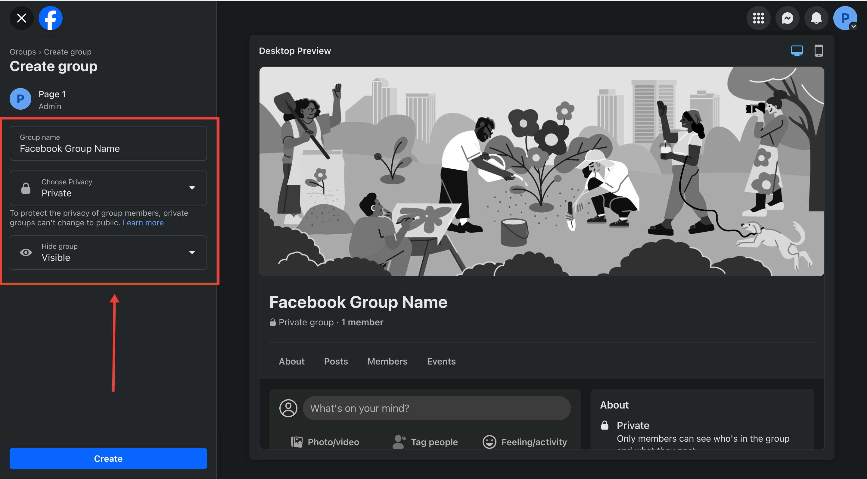 Difference between closed and private group on facebook