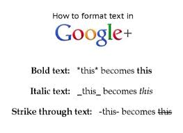 Google+ formatting