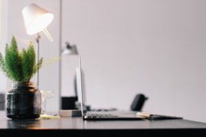 Computer at desk