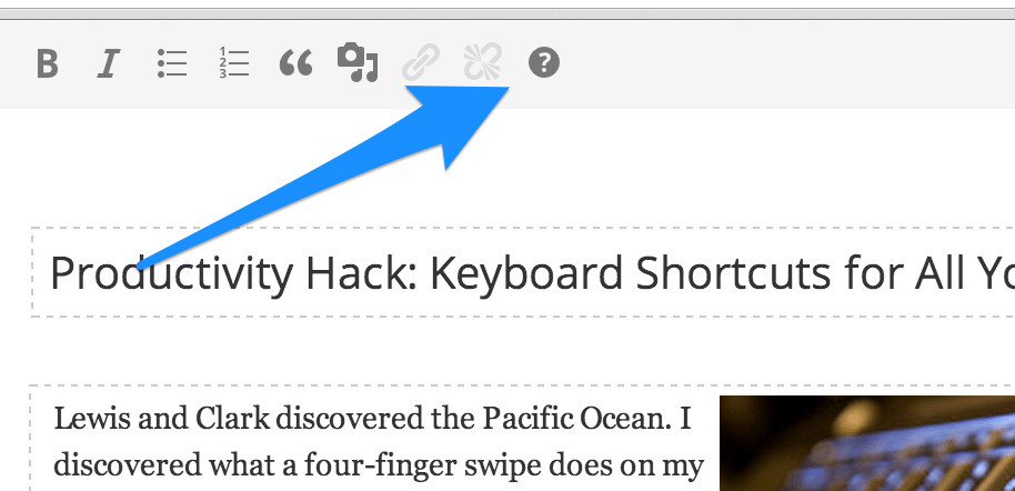 WordPress shortcut icon