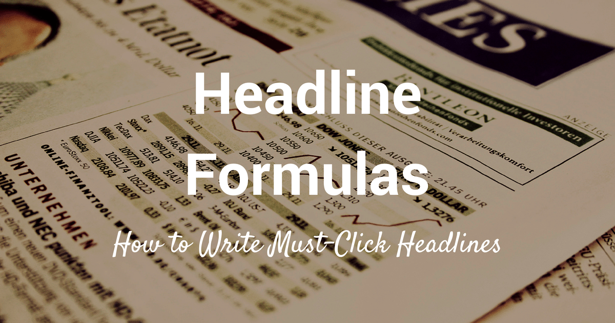 headline formulas