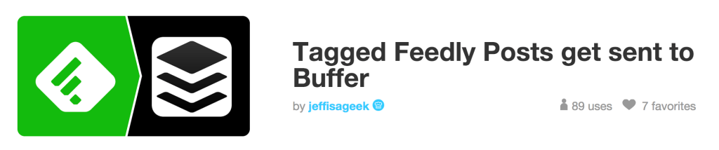 ifttt feedly tag buffer recipe