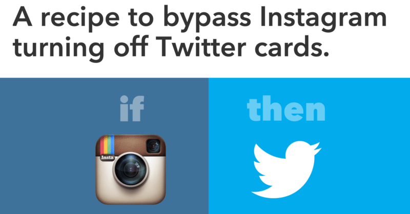 instagram-twitter ifttt recipe