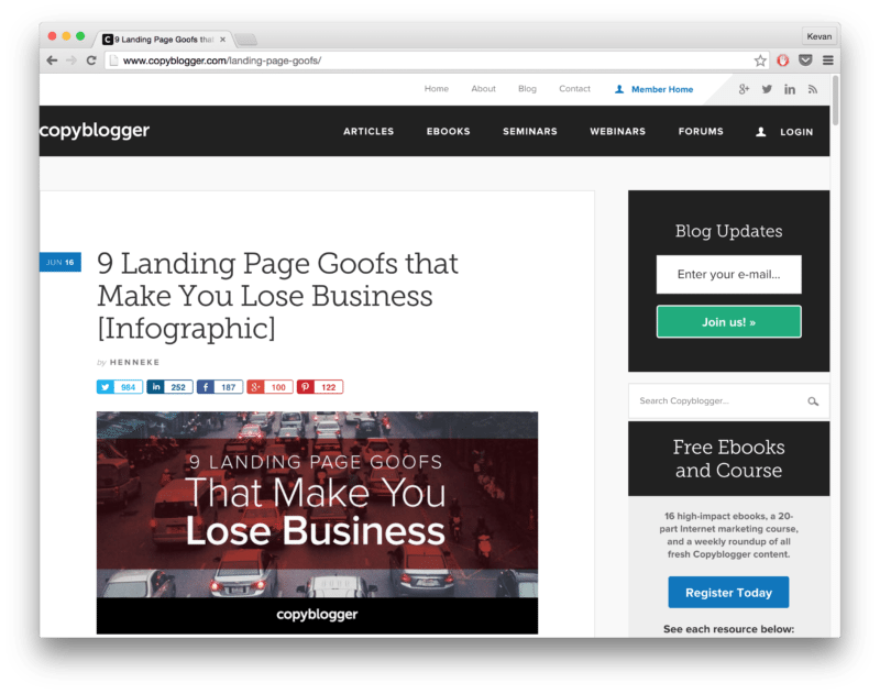 Copyblogger screenshot