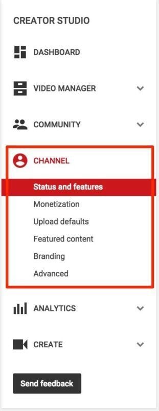 YouTube Channel Setting
