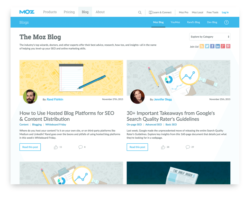 Moz blog
