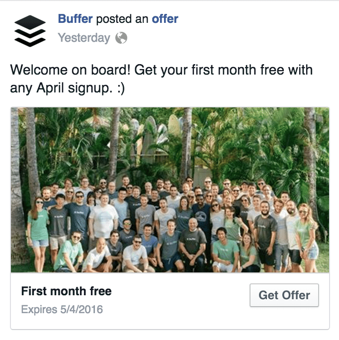 facebook ad claim your offer