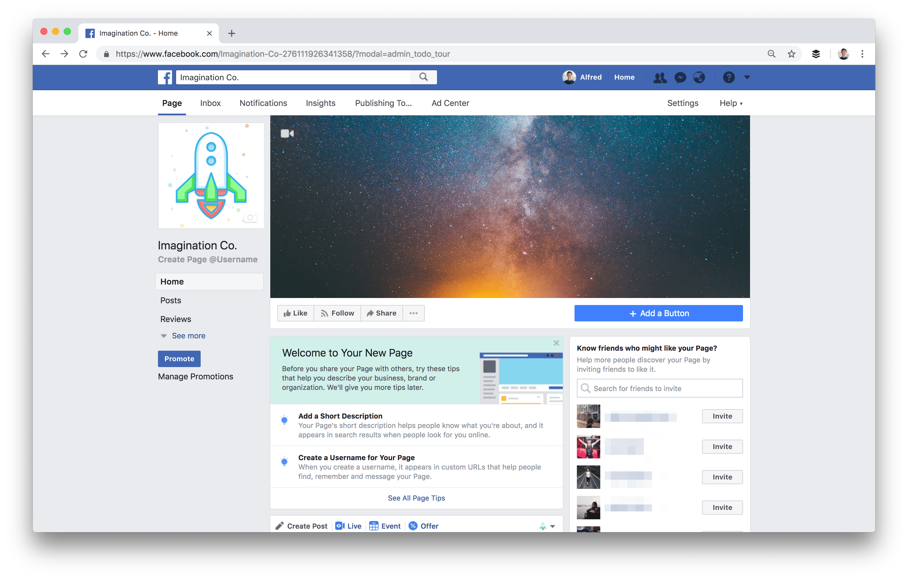 Create a Page on Facebook