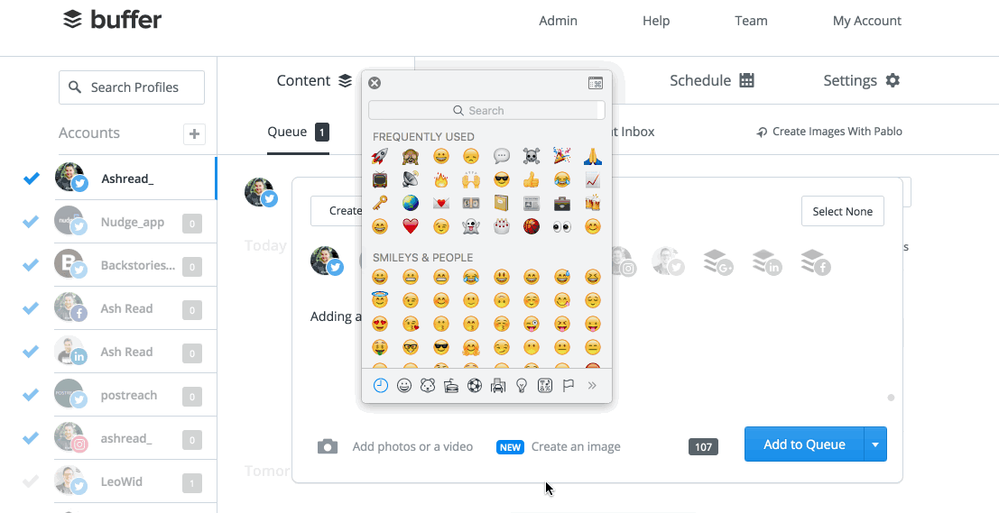 key command to add emoji to email mac