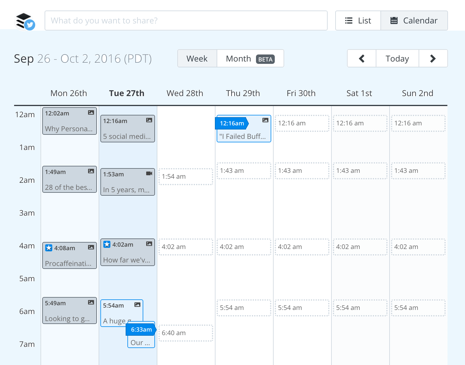 Use technology to automate tasks example from buffer