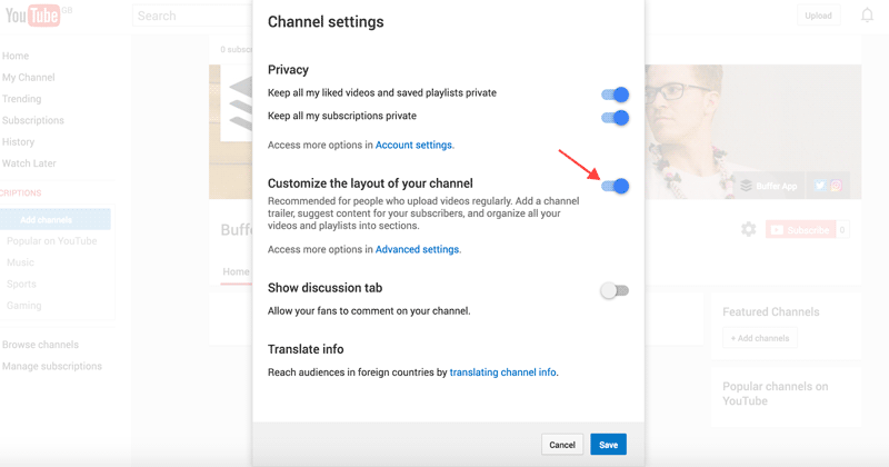 How to Access Channel Settings in  Studio 