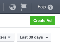Create an Facebook ad button