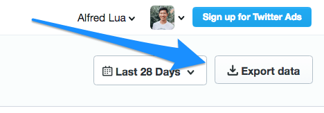 Export Twitter data Export Twitter data