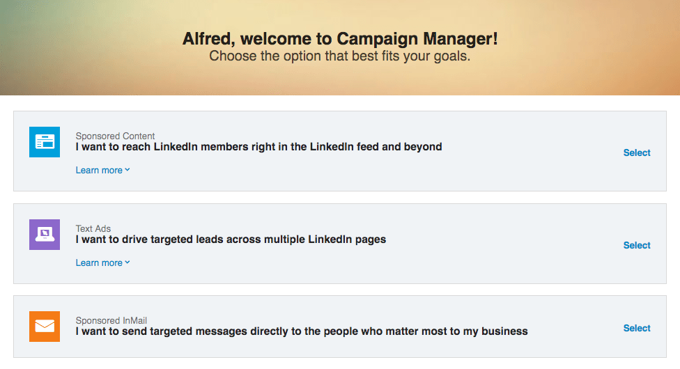 LinkedIn Ads Objectives