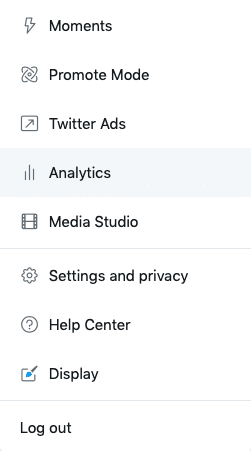 Navigating to Twitter Analytics Navigating to Twitter Analytics