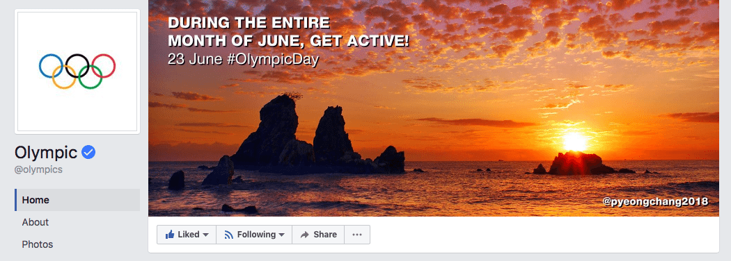Olimpiyat Facebook kapak fotoğrafı