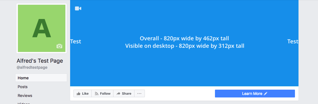 the ideal cover photo size for each of