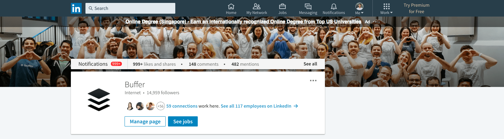 LinkedIn Company Page background photo