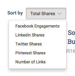 Buzzsumo: Sort