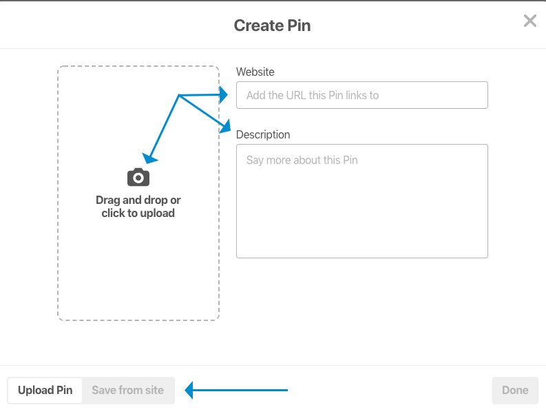 Create a Pin for Pinterest