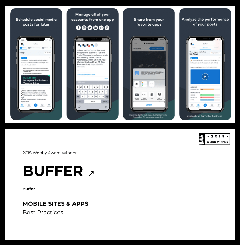 Buffer and The Webby Awards