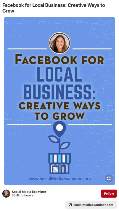 Pin: Facebook for local business