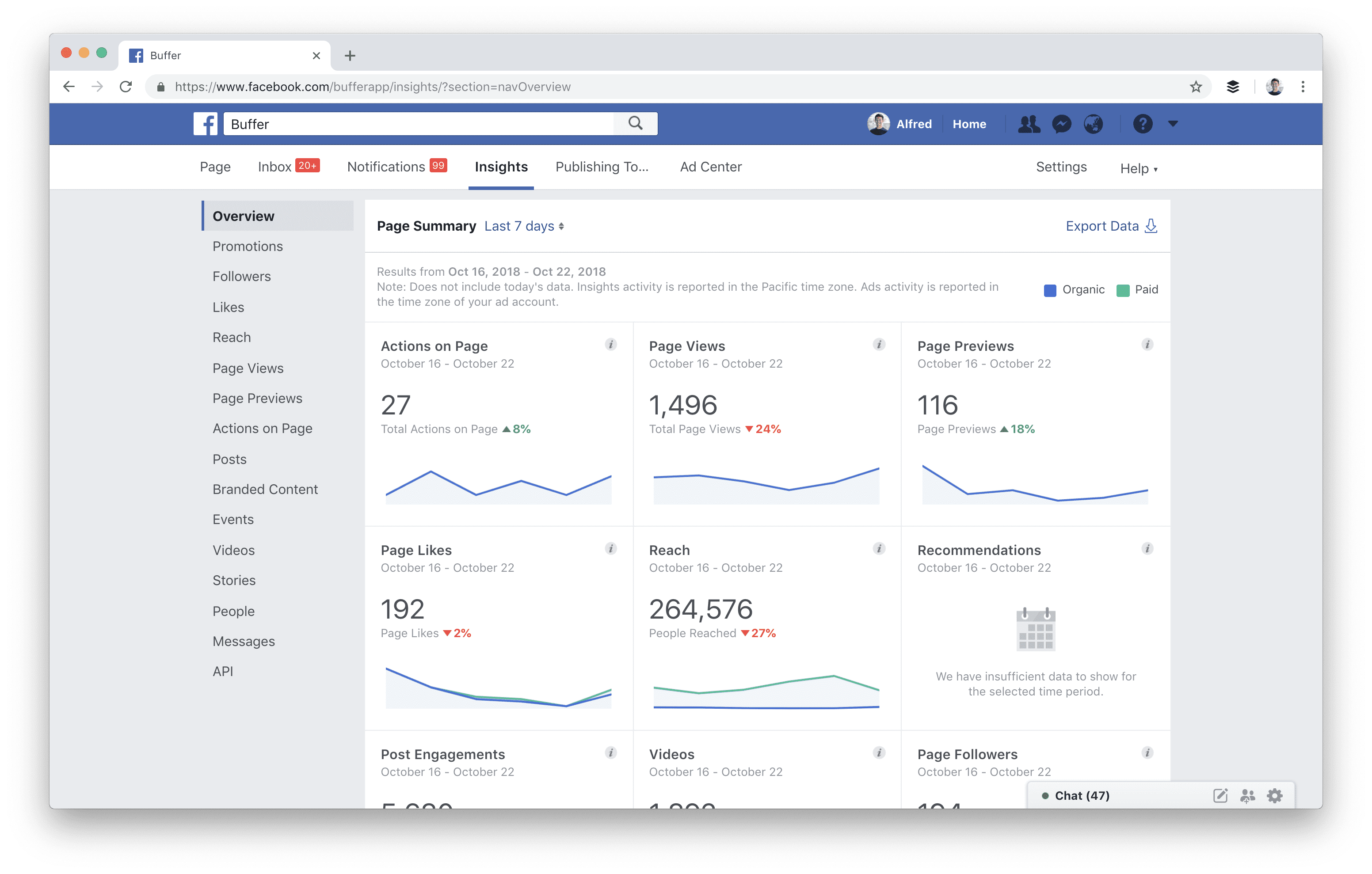 Facebook Sayfası İstatistikleri