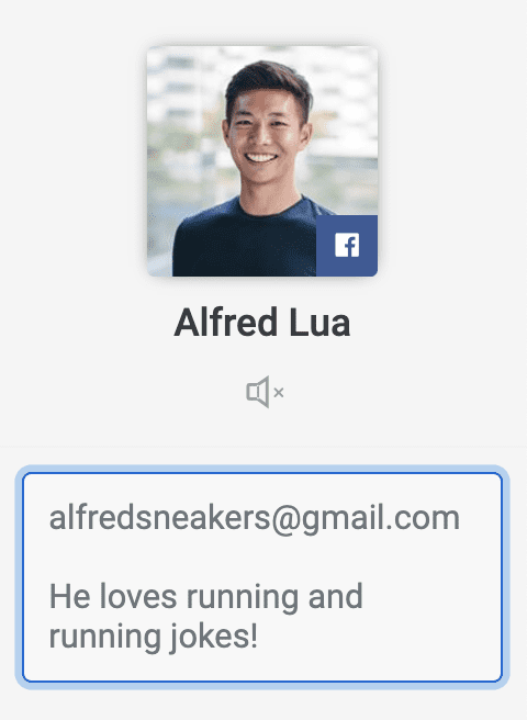 Customer profile in Buffer Reply