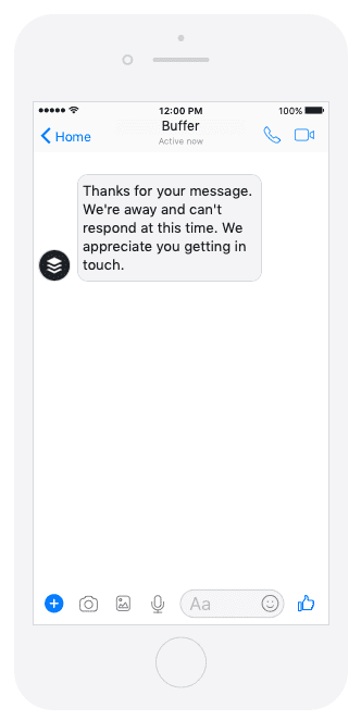 Facebook Page automated response
