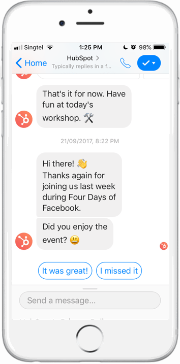 Messenger-Konversations-Screenshot