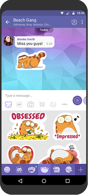 Captura de pantalla de la app de Viber