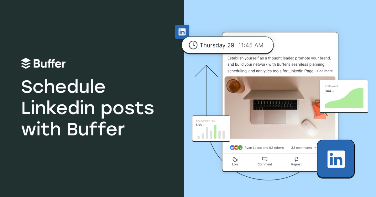 Agendar posts no LinkedIn com o Buffer